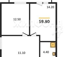 Продается 2-комнатная квартира ЖК Альпийский квартал, 59.9  м², 5300000 рублей