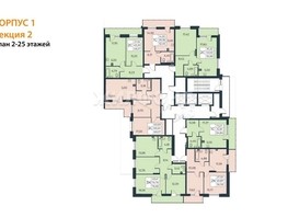 Продается 1-комнатная квартира ЖК Рубин, 49.27  м², 7490000 рублей
