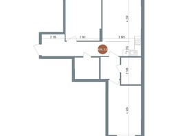 Продается 3-комнатная квартира ЖК 19/56 Кварталы Телецентра, сек 5, 69.22  м², 9100000 рублей