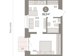 Продается 1-комнатная квартира ЖК На Декабристов, дом 6-2, 39.53  м², 8810000 рублей