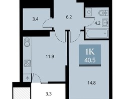 Продается 1-комнатная квартира ЖК Беринг, дом 2, 42.15  м², 8900000 рублей