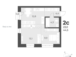Продается 2-комнатная квартира ЖК Новелла, 54.2  м², 10300000 рублей