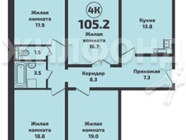 Продается 4-комнатная квартира ЖК Приозерный, дом 706 серия Life, 105.2  м², 9800000 рублей