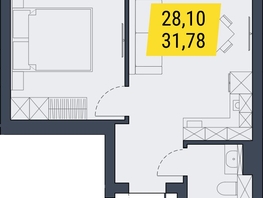 Продается 1-комнатная квартира АК Land Lord (Ленд Лорд), 31.78  м², 7627200 рублей