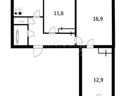 Продается 3-комнатная квартира Гусинобродское ш, 59.8  м², 5880000 рублей