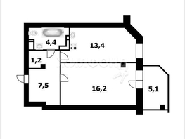 Продается 1-комнатная квартира ЖК Ельцовский, 1-2 б/с, 48.08  м², 6100000 рублей