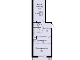 Продается 2-комнатная квартира ЖК Матрешкин двор, дом 2, 46.9  м², 5800000 рублей