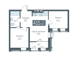 Продается 3-комнатная квартира ЖК Кварталы Немировича, 53  м², 10150000 рублей