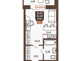 Продается Студия ЖК Ермак, 37.21  м², 4450000 рублей