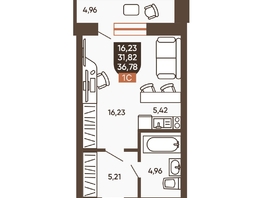 Продается Студия ЖК Ермак, 36.78  м², 4540000 рублей