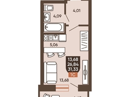 Продается Студия ЖК Ермак, 31.33  м², 4120000 рублей