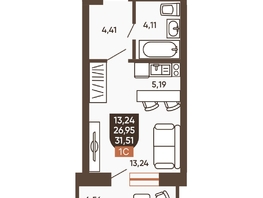 Продается Студия ЖК Ермак, 31.51  м², 4120000 рублей