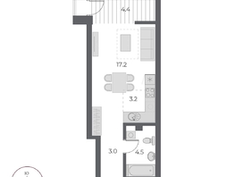 Продается Студия ЖК ОСКАР, дом 1, 32.2  м², 7100000 рублей