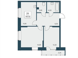 Продается 2-комнатная квартира ЖК Расцветай на Дуси Ковальчук, 56.52  м², 9000000 рублей