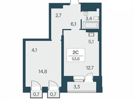 Продается 2-комнатная квартира ЖК Расцветай на Красном, дом 5, 53.6  м², 10050000 рублей