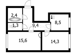 Продается 2-комнатная квартира Ельцовская ул, 52  м², 4500000 рублей