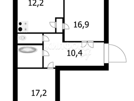 Продается 2-комнатная квартира Аэропорт ул, 63.3  м², 6000000 рублей