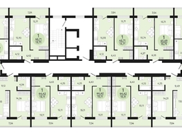 Продается 1-комнатная квартира ЖК Новый парк, дом 3, 45.69  м², 4998468 рублей