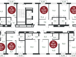 Продается 2-комнатная квартира ЖК Скандинавские кварталы, дом 1, 59.95  м², 7016100 рублей