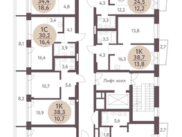 Продается 5-комнатная квартира ЖК Зеленый город, дом 1, 141.7  м², 17184700 рублей