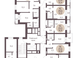 Продается 3-комнатная квартира ЖК Зеленый город, дом 1, 78.9  м², 8668200 рублей