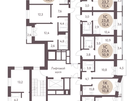 Продается 1-комнатная квартира ЖК Зеленый город, дом 1, 36.1  м², 5204100 рублей