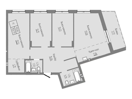 Продается 4-комнатная квартира ЖК Базилик, дом 2, 95  м², 10950000 рублей