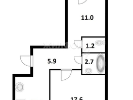 Продается 2-комнатная квартира Виктора Уса ул, 49.8  м², 5500000 рублей