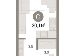 Продается Студия ЖК Авиатор, дом 3, 20.14  м², 4410000 рублей