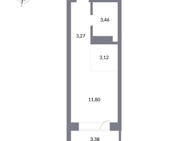 Продается Студия ЖК Державина, 50, 25.1  м², 7200000 рублей