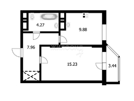 Продается 1-комнатная квартира ЖК Семьи шамшиных, 55, 38.3  м², 9900000 рублей