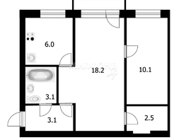 Продается 2-комнатная квартира Софийская ул, 43  м², 3800000 рублей