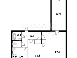 Продается 3-комнатная квартира Бориса Богаткова ул, 60.1  м², 5790000 рублей