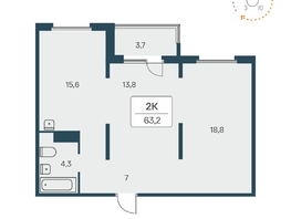 Продается 1-комнатная квартира ЖК Квартал на Игарской, дом 3 пан с2, 32.8  м², 4250000 рублей