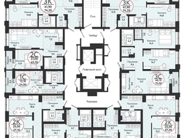 Продается 3-комнатная квартира ЖК Одоевский, дом 3, 74.2  м², 7999600 рублей