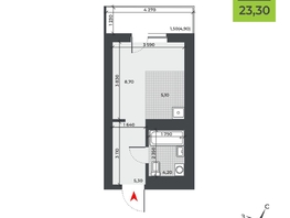 Продается Студия ЖК ДНК, 23.3  м², 3621500 рублей