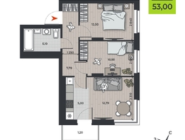 Продается 3-комнатная квартира ЖК ДНК, 53  м&sup2;, 7240700 рублей