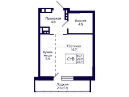 Продается Студия Коминтерна ул, 32.4  м², 5700000 рублей