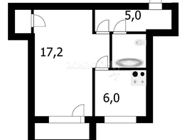 Продается 1-комнатная квартира Богдана Хмельницкого ул, 32.6  м², 2960000 рублей