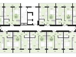 Продается 1-комнатная квартира ЖК Новый парк, дом 3, 45.71  м², 4709400 рублей