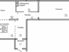 Продается 2-комнатная квартира ЖК Самоцветы, Бирюза дом 2, 62.3  м², 6860000 рублей