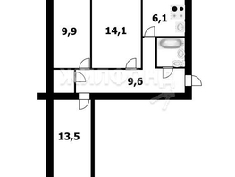 Продается 3-комнатная квартира Ватутина ул, 57.2  м², 5950000 рублей