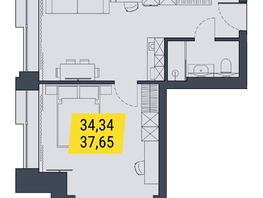 Продается 1-комнатная квартира АК Land Lord (Ленд Лорд), 37.65  м², 6833475 рублей