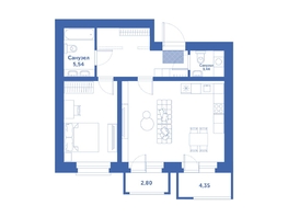 Продается 2-комнатная квартира ЖК Спектр, дом 9, 74.71  м², 10890000 рублей