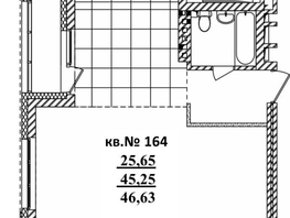 Продается Студия ЖК  Римский квартал, 2 очередь, 46.63  м², 8923845 рублей