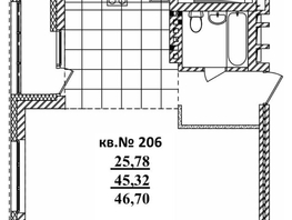 Продается Студия ЖК  Римский квартал, 2 очередь, 46.7  м², 9613790 рублей