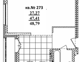 Продается Студия ЖК  Римский квартал, 2 очередь, 48.79  м², 9696960 рублей