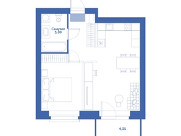 Продается Студия ЖК Спектр, дом 9, 50.55  м², 7160000 рублей