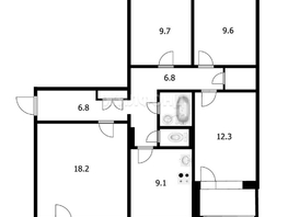 Продается 4-комнатная квартира Титова ул, 77.2  м², 8000000 рублей