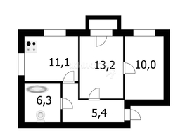 Продается 2-комнатная квартира Трикотажная ул, 50.3  м², 5200000 рублей